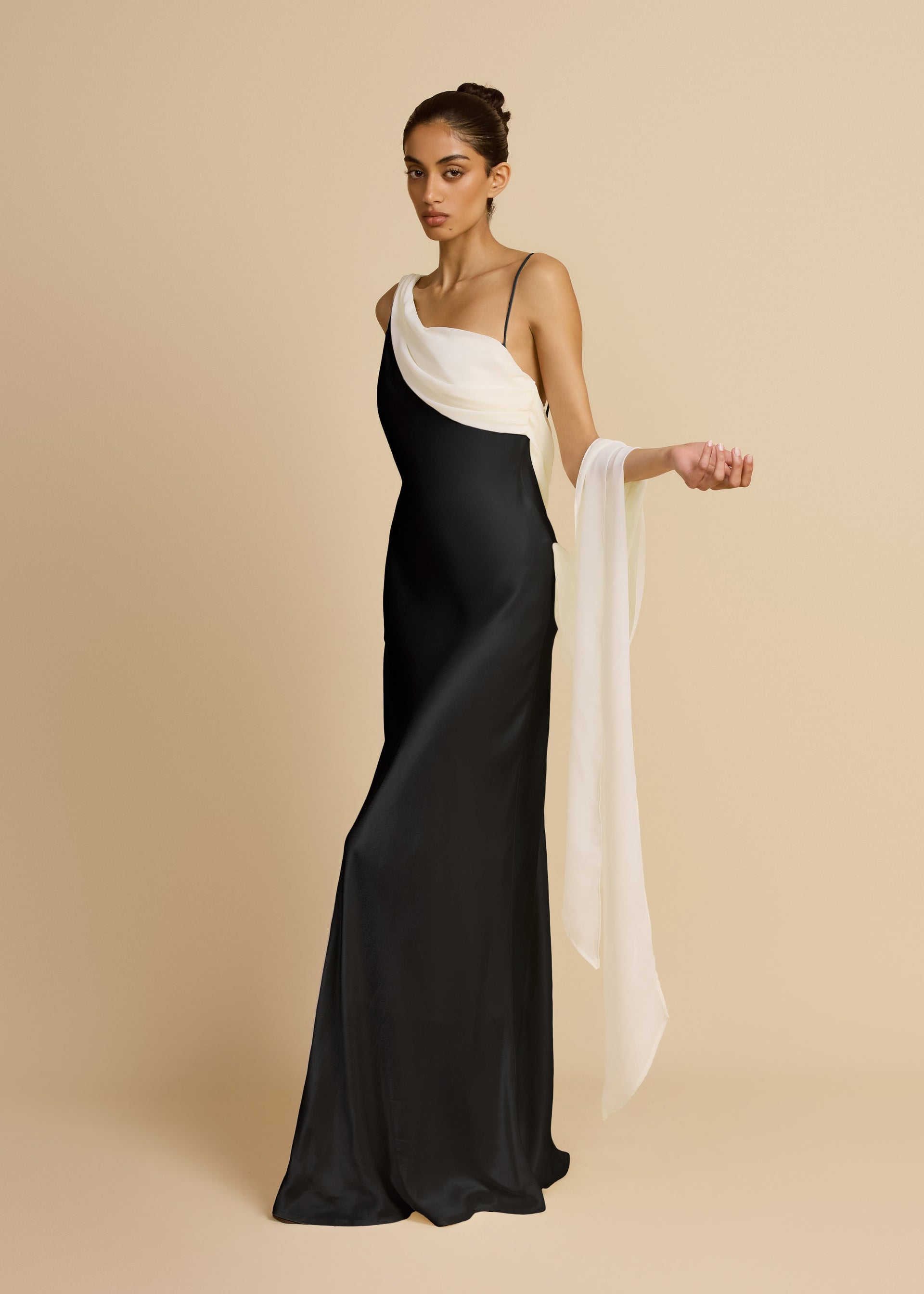HELENA DRESS BLACK & IVORY – ARCINA ORI