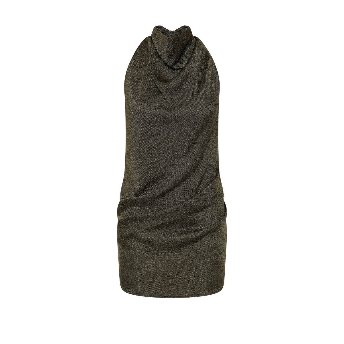ASHA DRESS KHAKI METALLIC