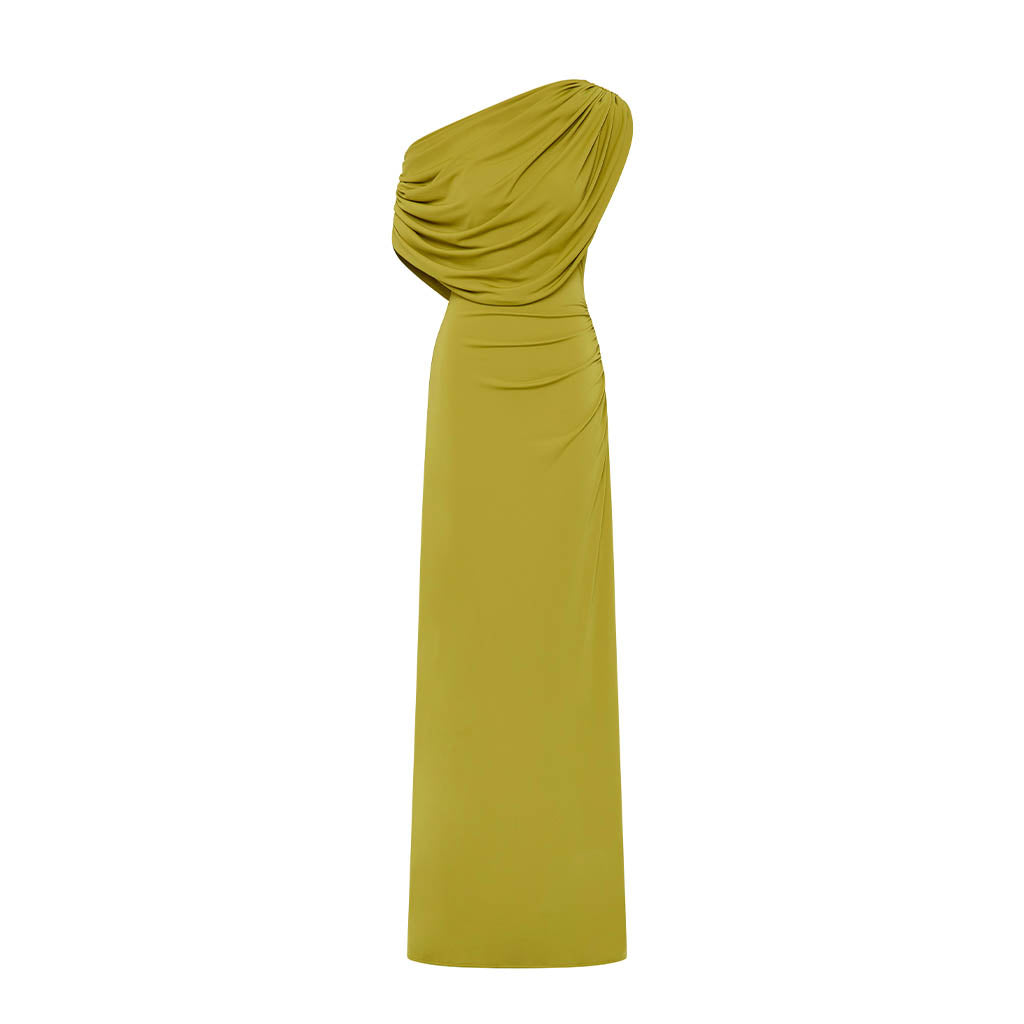 CALISTA DRESS CHARTREUSE