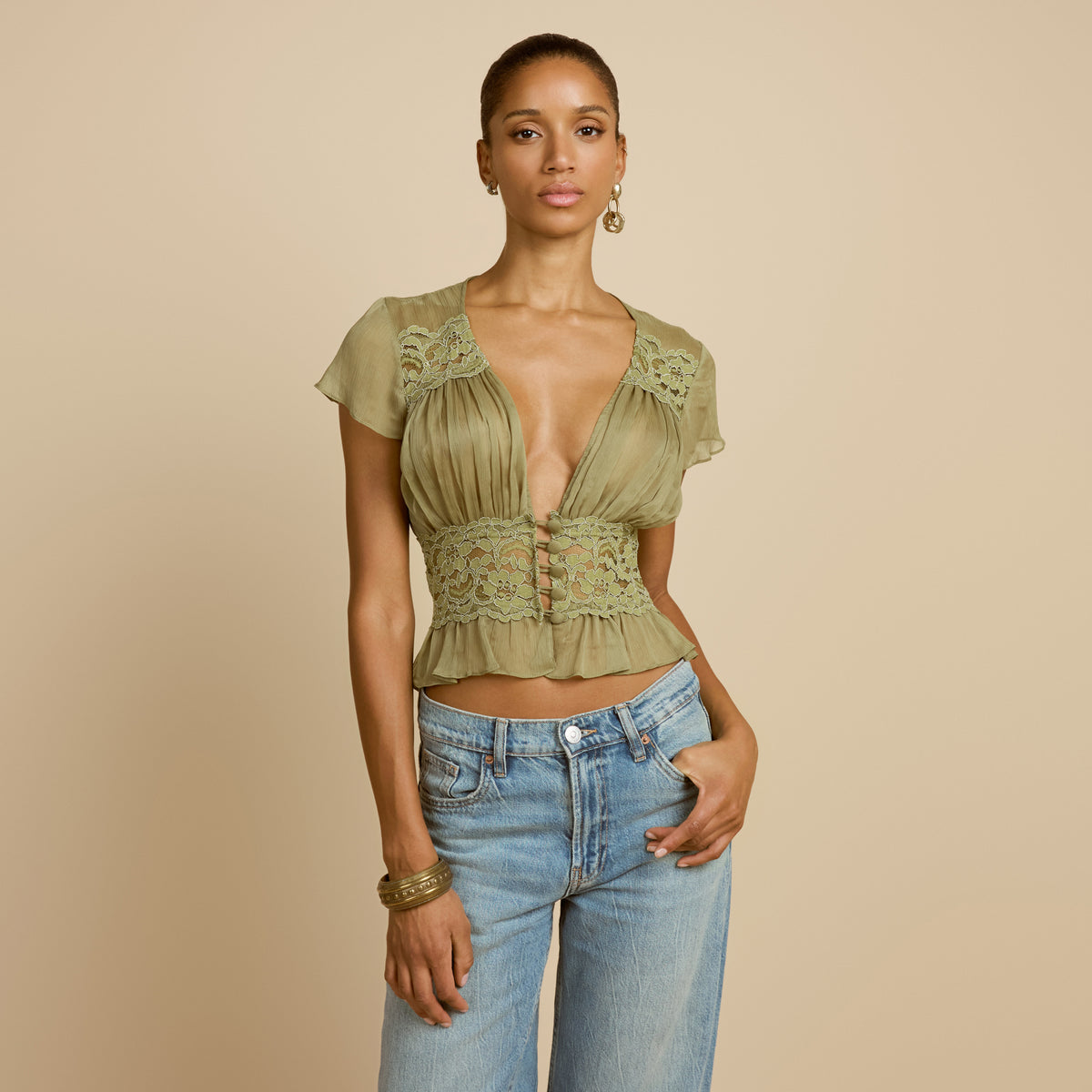 SABRINA TOP PISTACHIO