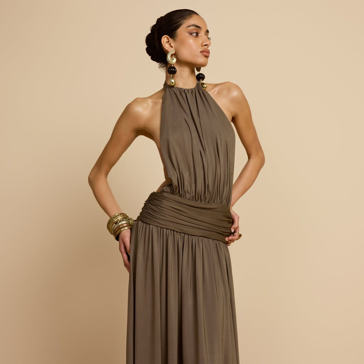 SANTINA DRESS KHAKI