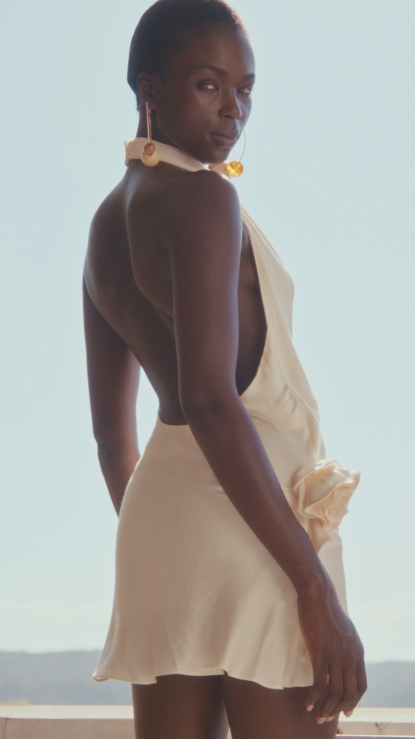 arcina ori rosa dress ivory Arcina Ori Rosa Halterneck Mini Dress